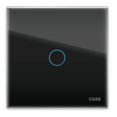 Однолинейная панель стеклянная черная CGSS WT-P01B