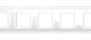 Пятипостовая рамка  стеклянная белая  "Эстетика" GL-P105-WC