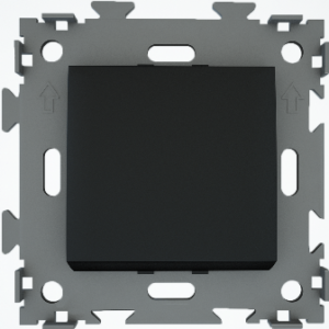 Одноклавишный выключатель черный "Эстетика" GL-W101-BCM