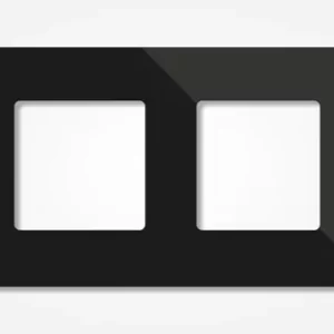 Рамка двухпостовая, стеклянная, черная, Plexiglas "Модерн", MD-P102-BCG